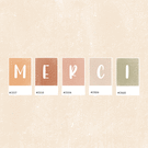 Merci stylisé avec des couleurs douces